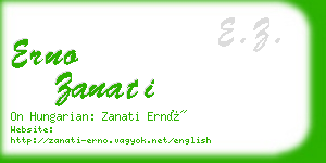 erno zanati business card